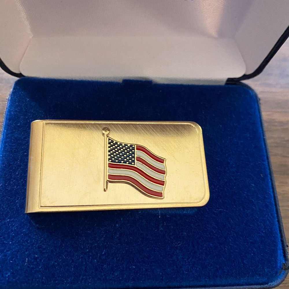 Anson Money Clip with American flag